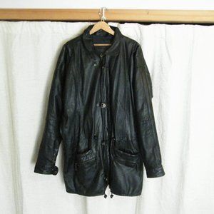 Mens Leather Coat XL size, pre owned condition, Made in Mexico by Edarly